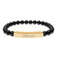 Receive Natural Stone Stretch Bar Bracelet — Engraved Mindfulness Manifesting Bead Bracelet