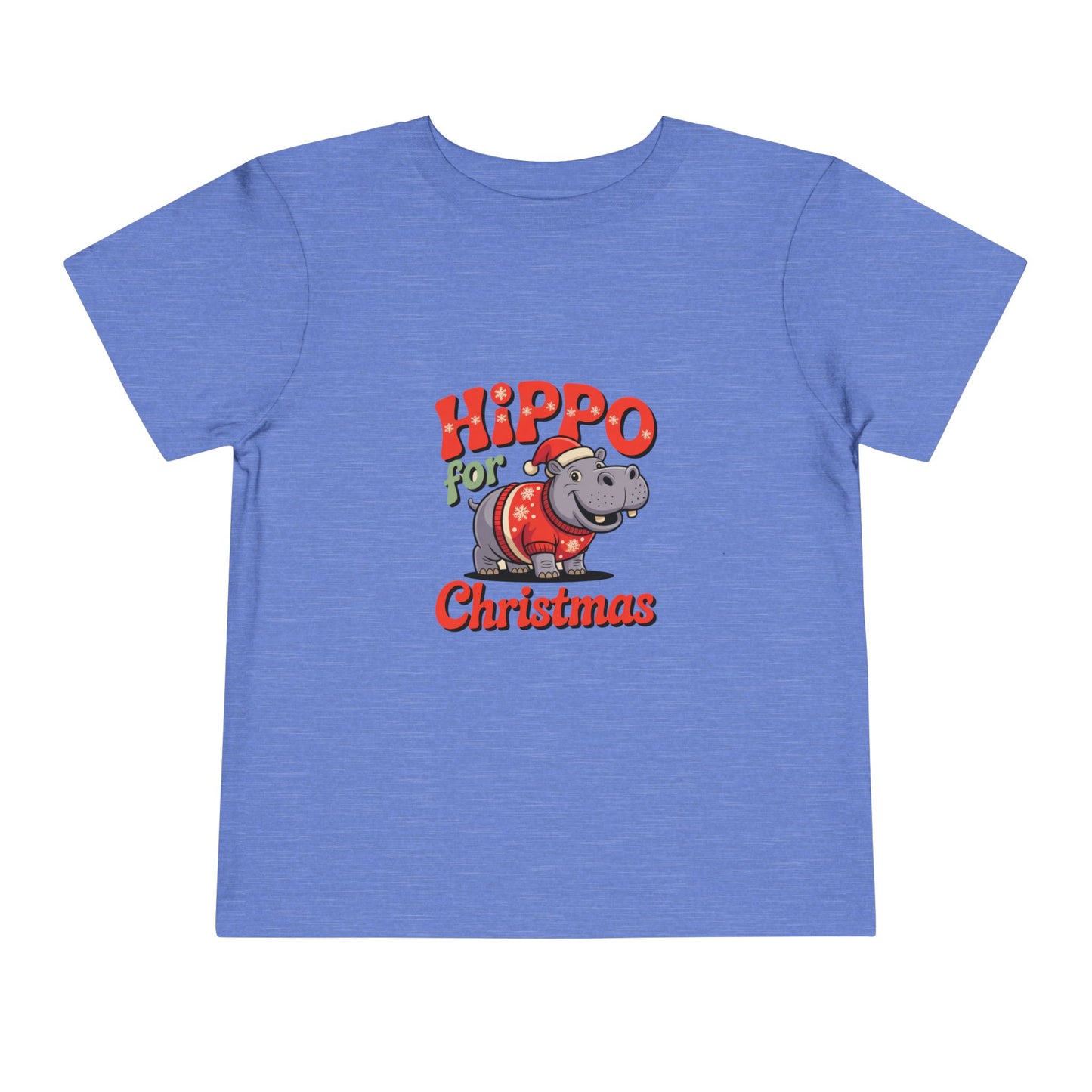 Hippo for Christmas Toddler Tee, Fun Festive Shirt, Kid’s Holiday Apparel, Christmas Gift for Toddlers, Cute Baby Tee