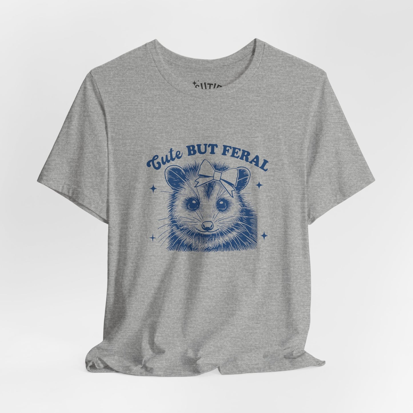 Cute But Feral Tee - Retro Possum
