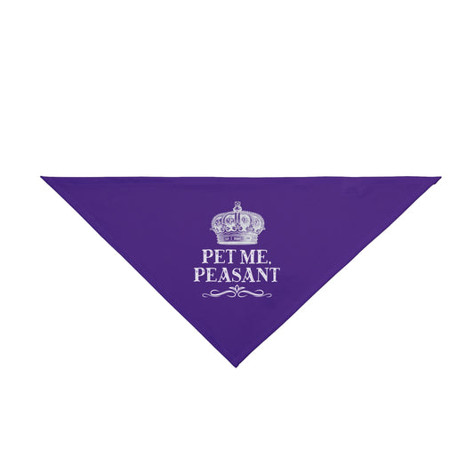 Regal 'Pet Me, Peasant' Crown Pet Bandana