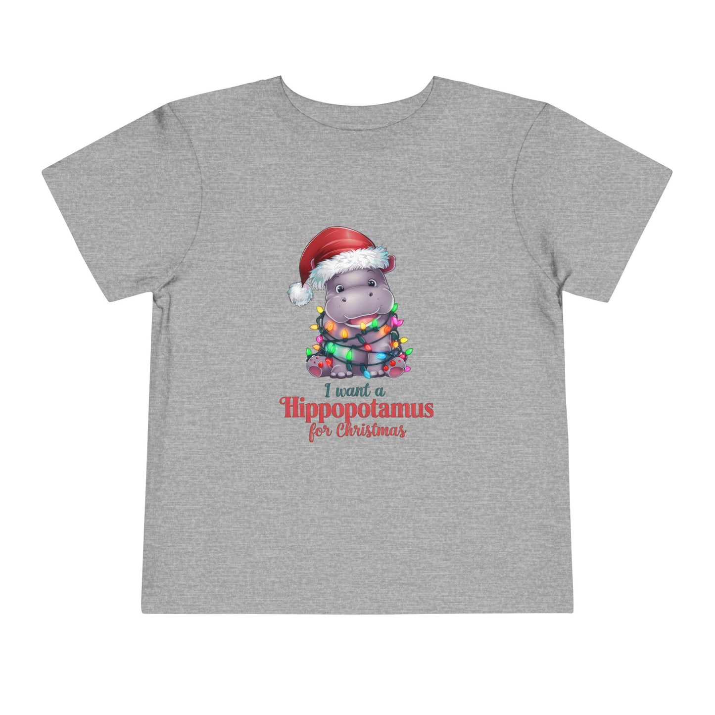 Hippo Christmas Toddler T-Shirt