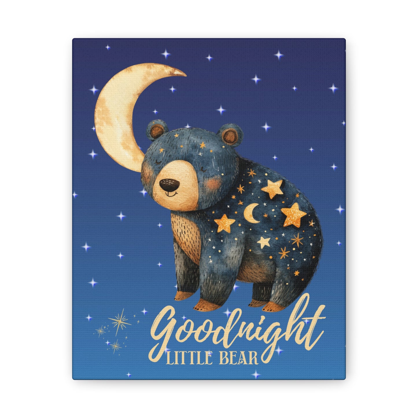 Goodnight Bear Canvas Wall Art 8"x10"
