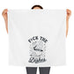 Tea Towel - “F*ck The Dishes” Retro Skull & Floral Kitchen Towel