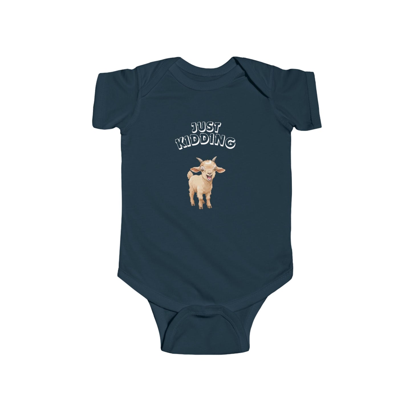 Just Kidding Baby Goat Infant Bodysuit - Onesie, 25% to Goatlandia Farm Sanctuary
