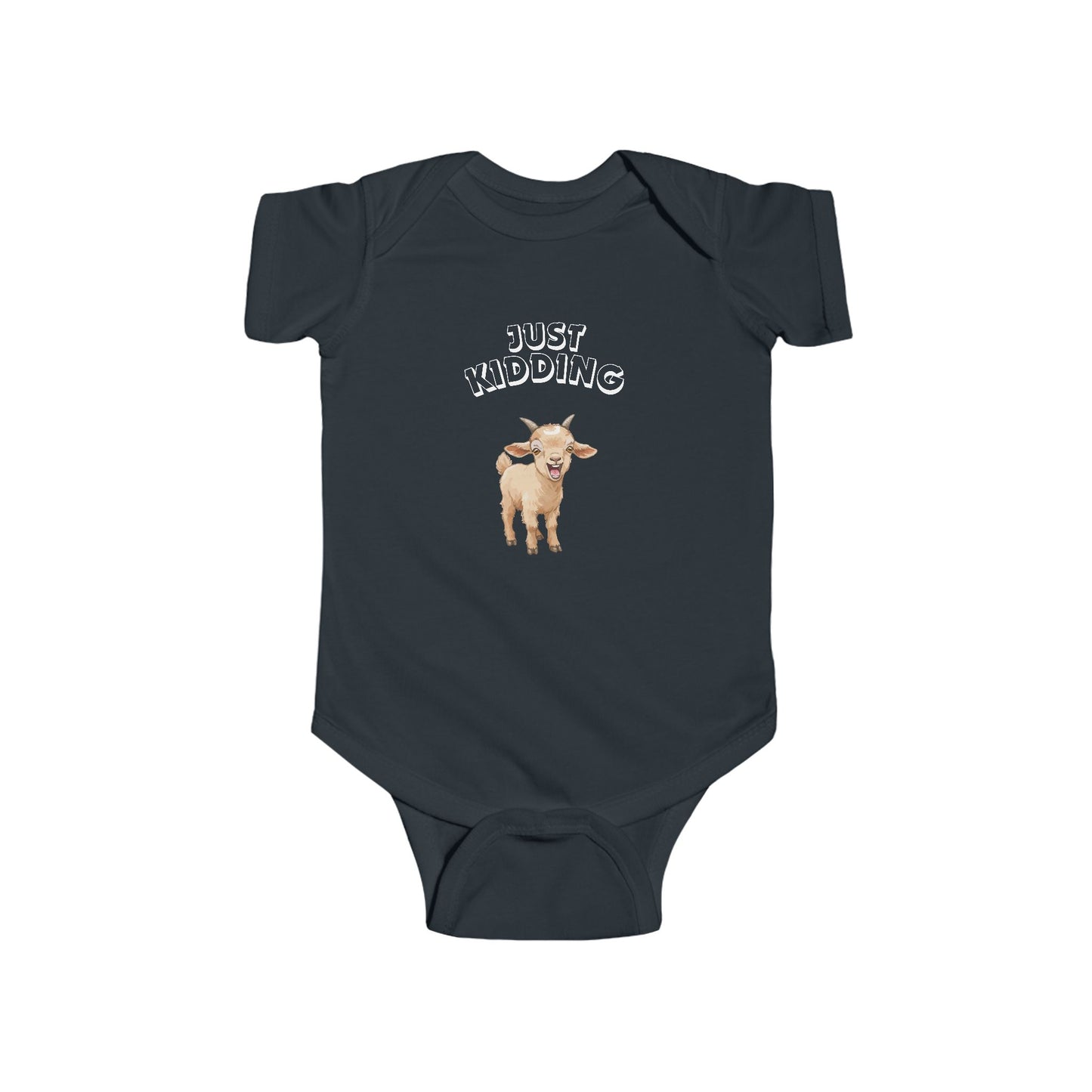 Just Kidding Baby Goat Infant Bodysuit - Onesie, 25% to Goatlandia Farm Sanctuary