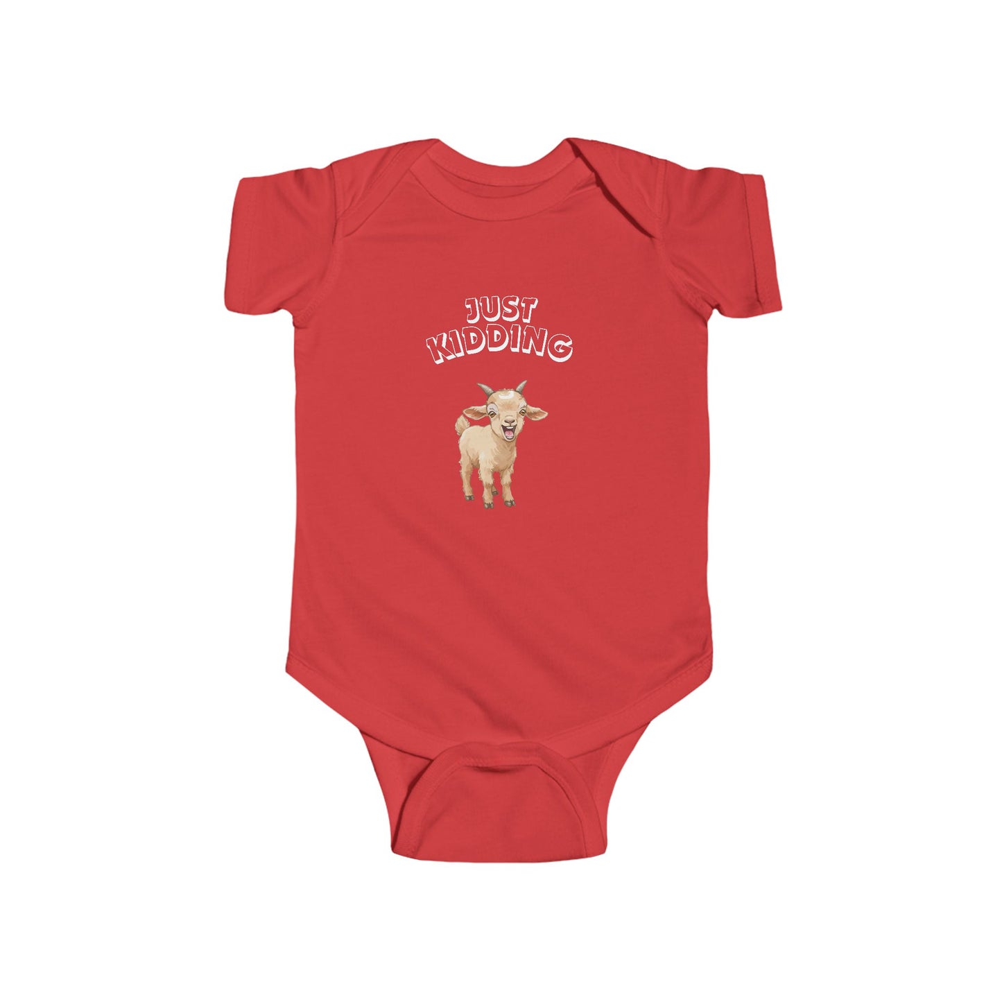 Just Kidding Baby Goat Infant Bodysuit - Onesie, 25% to Goatlandia Farm Sanctuary