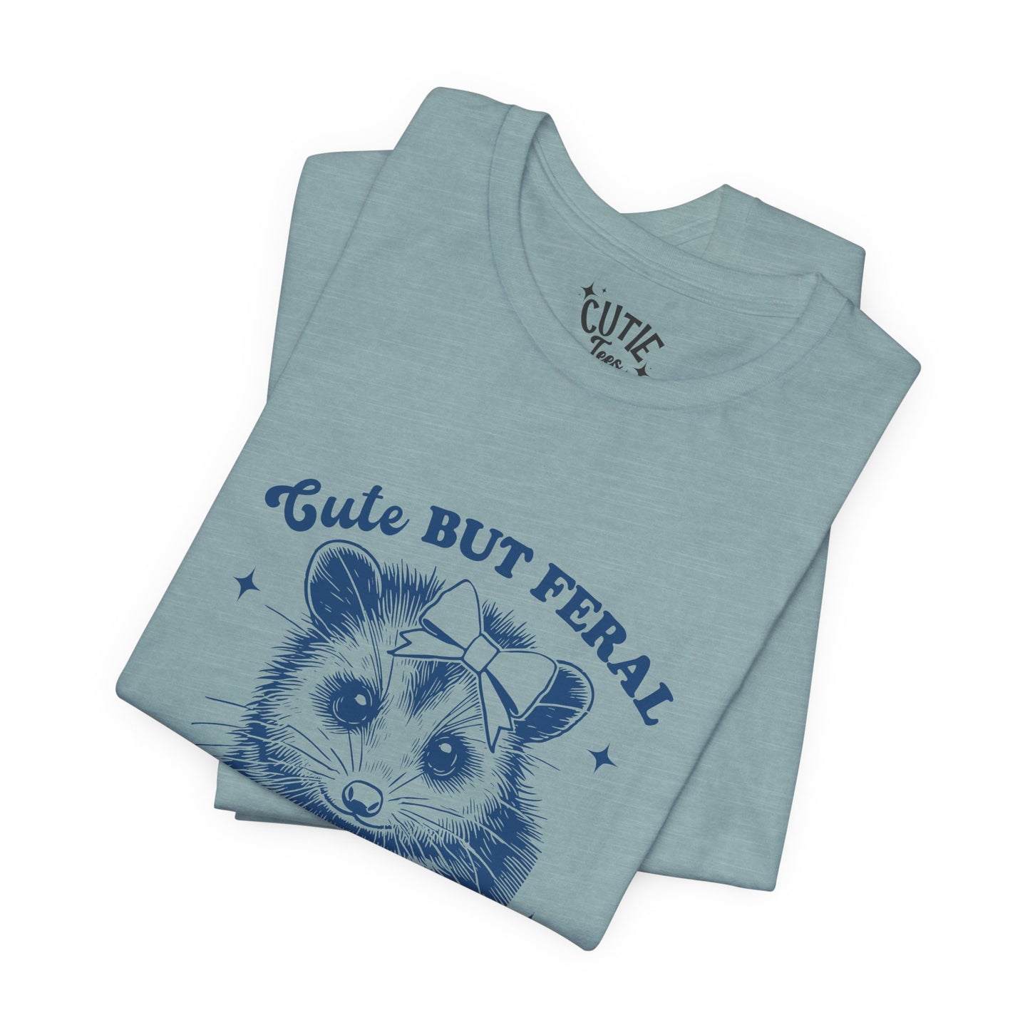 Cute But Feral Tee - Retro Possum