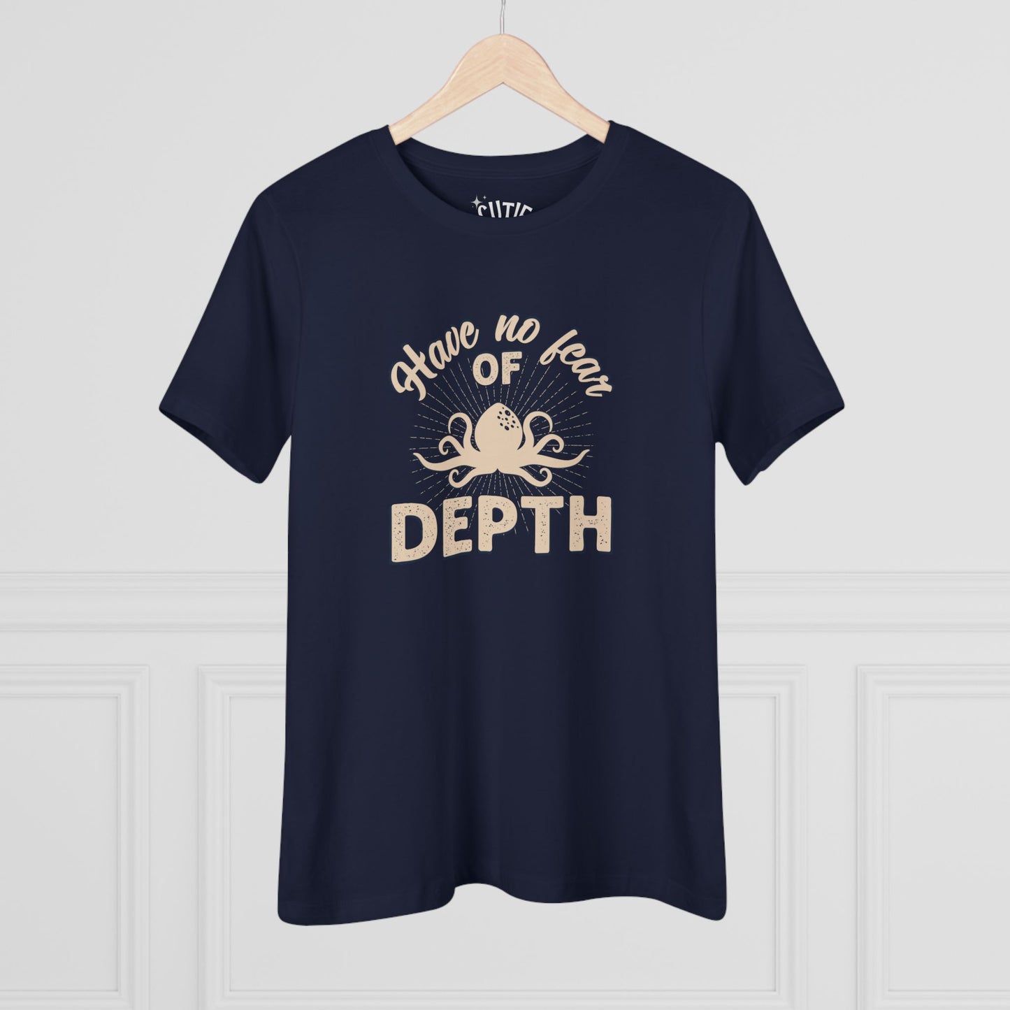 Octopus Women's Cotton Tee, Motivational Graphic T-Shirt for Brave, Strong Women