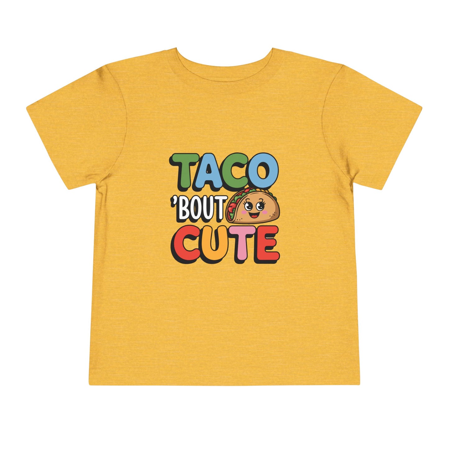 Taco 'Bout Cute Toddler Tee - Kawaii Taco Graphic
