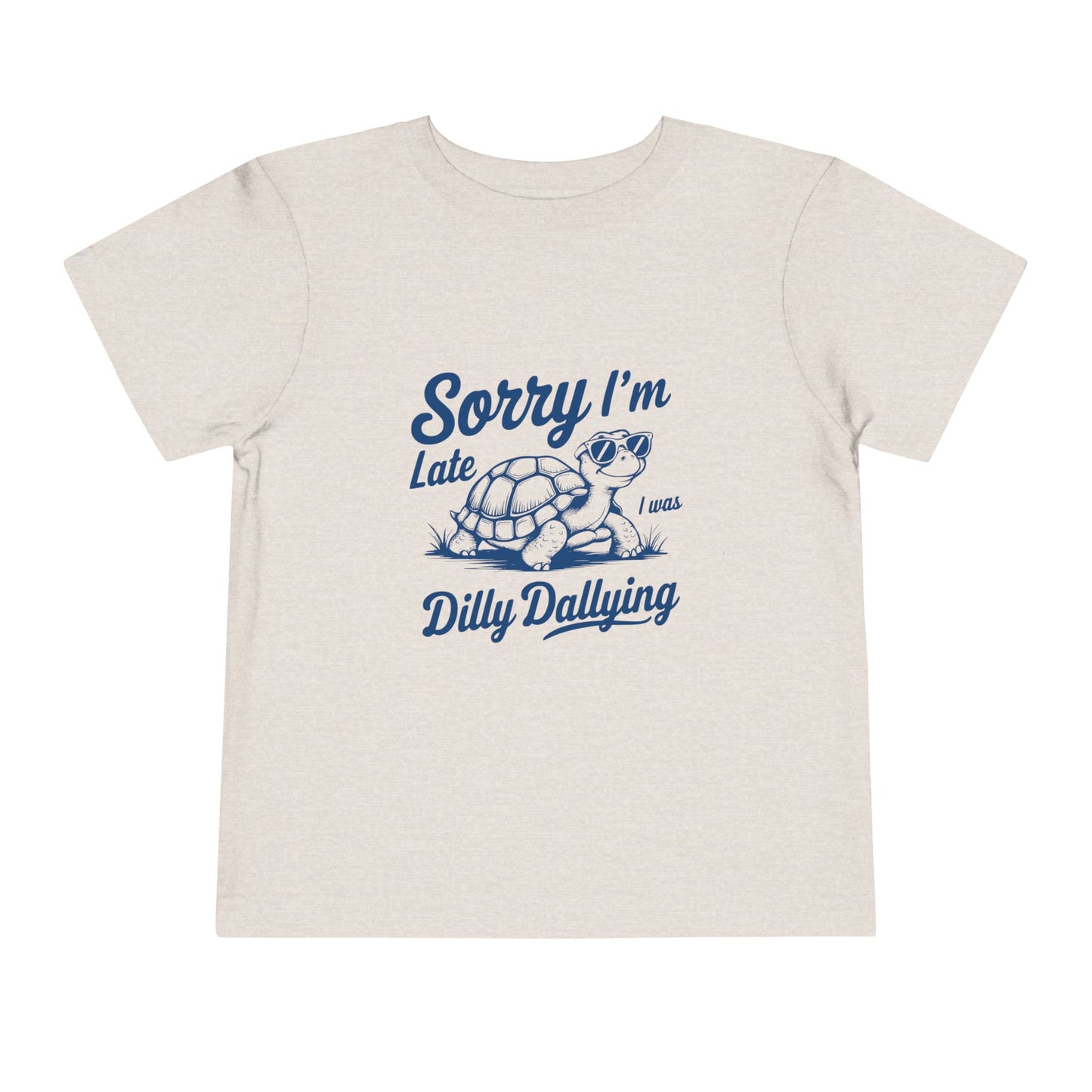 Sorry I'm Late Toddler Tee - Turtle Graphic