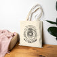 Tote Bag — "I’m a F*cking Cyclone" Skull Floral Canvas Tote