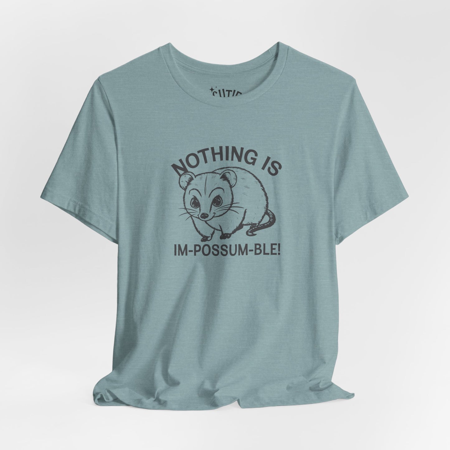 Possum Inspirational Tee - Im-Possum-Ble Unisex Jersey Tee – Cute Animal Humor Shirt for Gifts, Casual Wear, Birthdays, Animal Lovers, Celebrations
