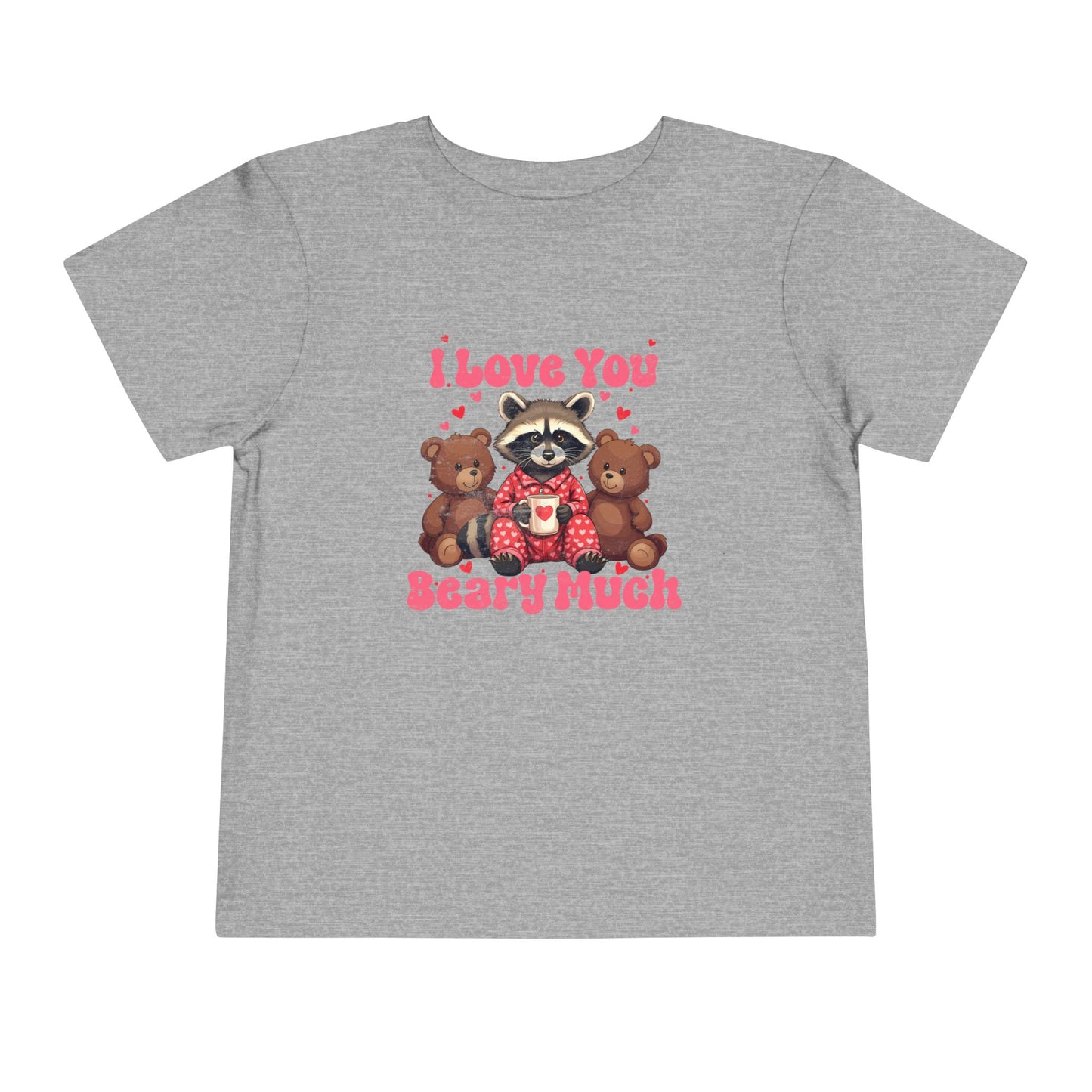 I Love You Beary Much Toddler Tee -  Raccoon in Pajamas \