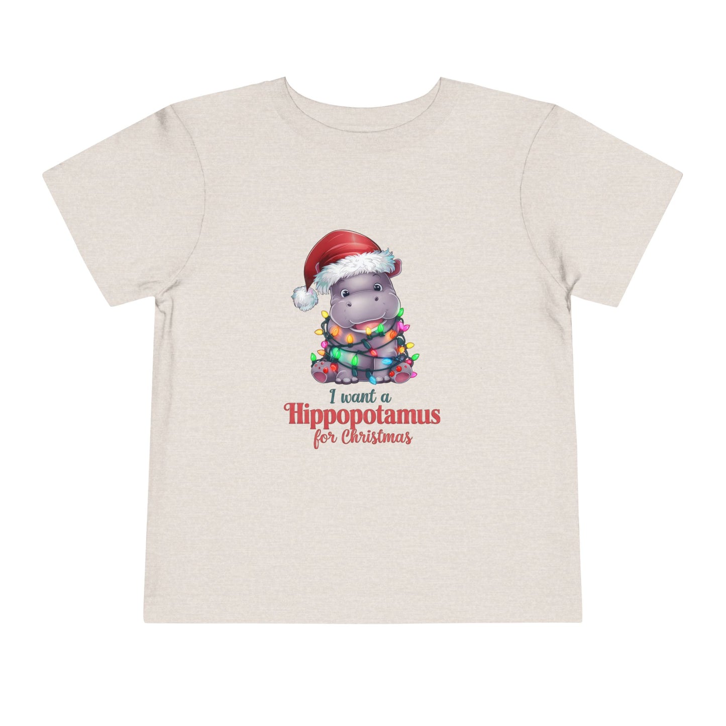 Hippo Christmas Toddler T-Shirt