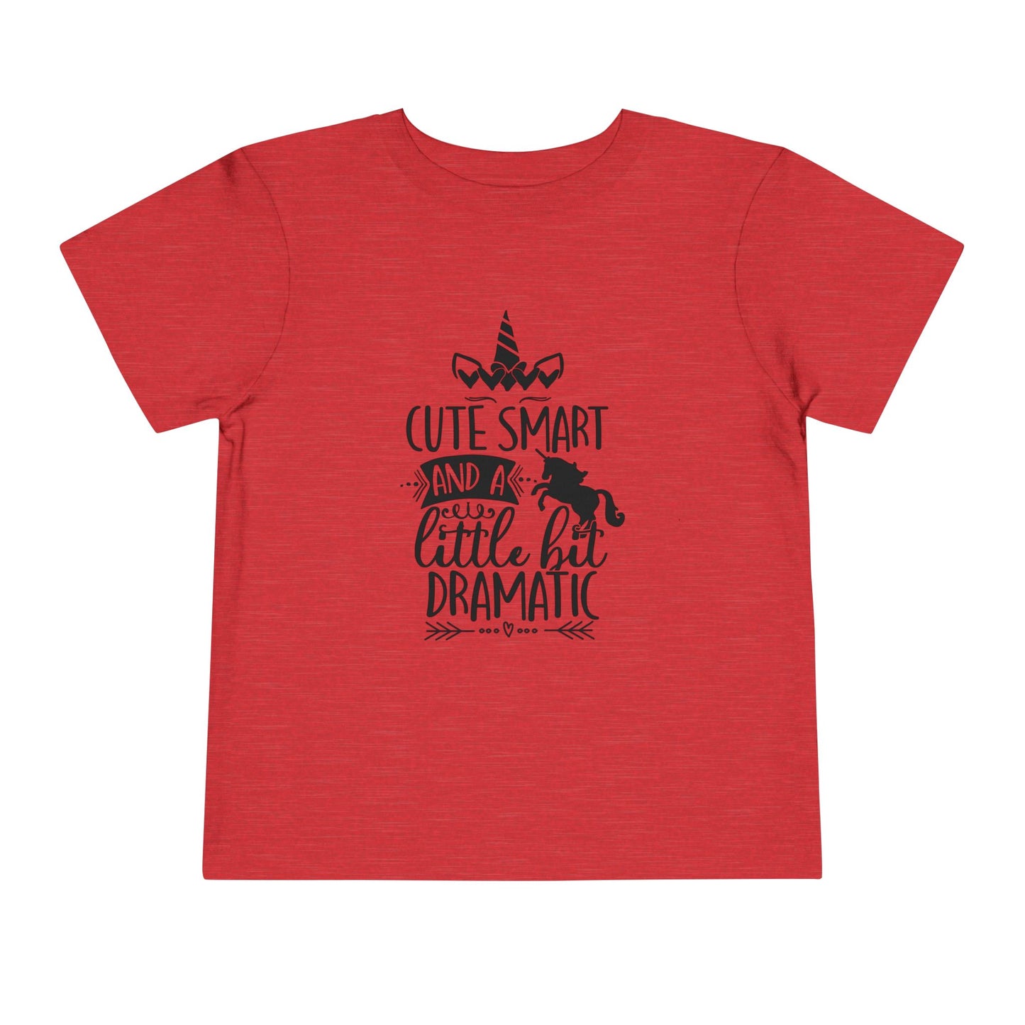 Cute, Smart, and a Little Bit Dramatic Toddler Tee - Funny Kids Tee