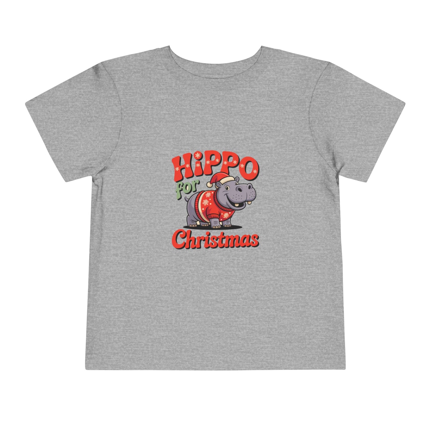 Hippo for Christmas Toddler Tee, Fun Festive Shirt, Kid’s Holiday Apparel, Christmas Gift for Toddlers, Cute Baby Tee