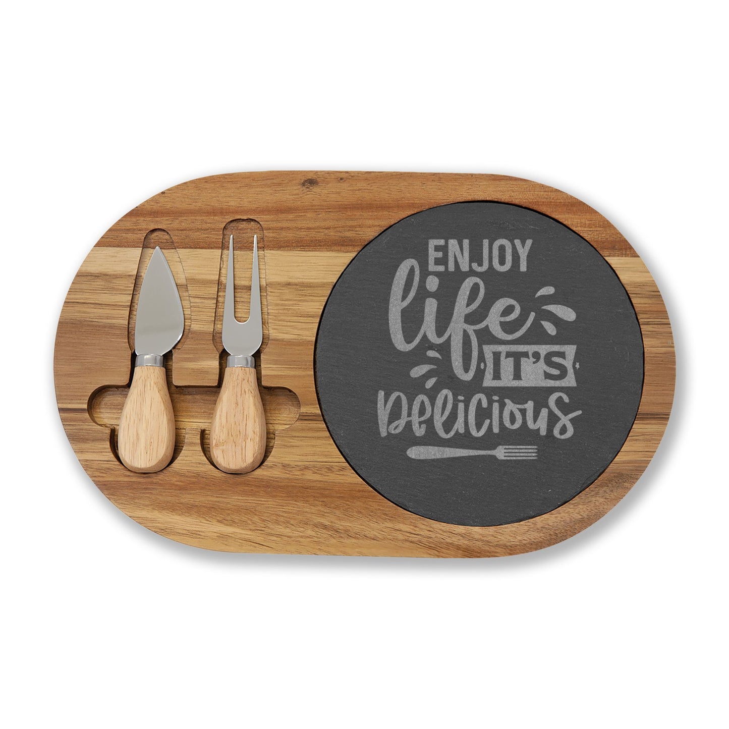 Engraved Charcuterie Board - Enjoy Life, It's Delicious!