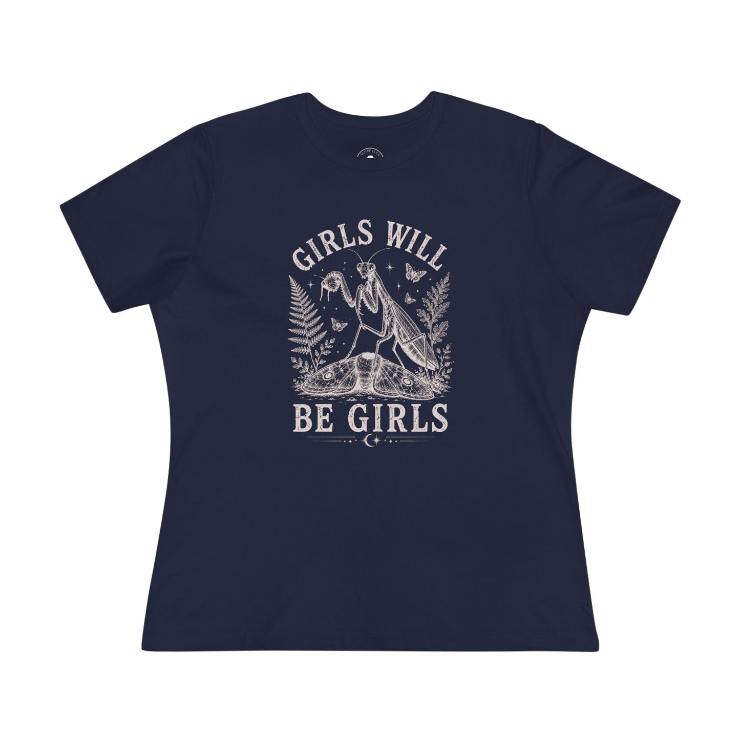 Girls Will Be Girls Praying Mantis Cotton Tee
