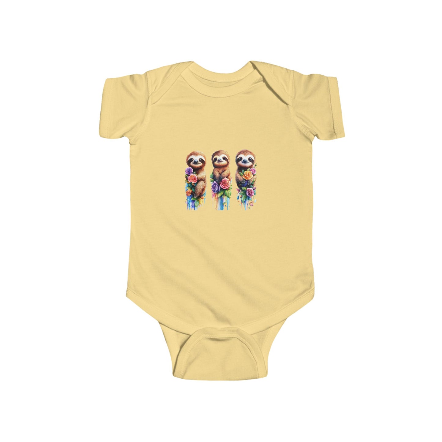 Baby Sloth Watercolor Infant Bodysuit