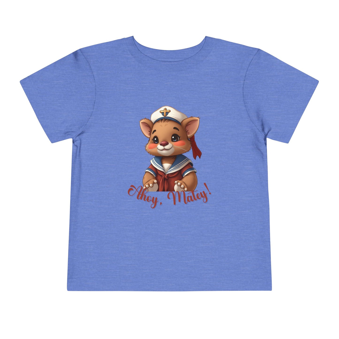 Ahoy Matey Nautical Animal Toddler Sailor Tee, Adorable Kids T-Shirt, Nautical Baby Shirt, Fun Toddler Apparel, Hey, Matey! Gift for Children