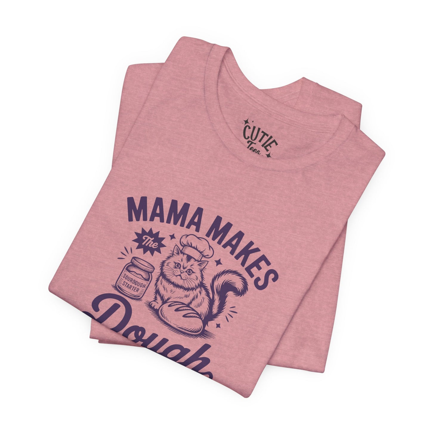 Mama Makes the Dough Cat T-Shirt | Fun Cooking Tee | Gift for Moms | Baking Shirt | Cute Foodie Apparel | Kitchen Lover's Gift