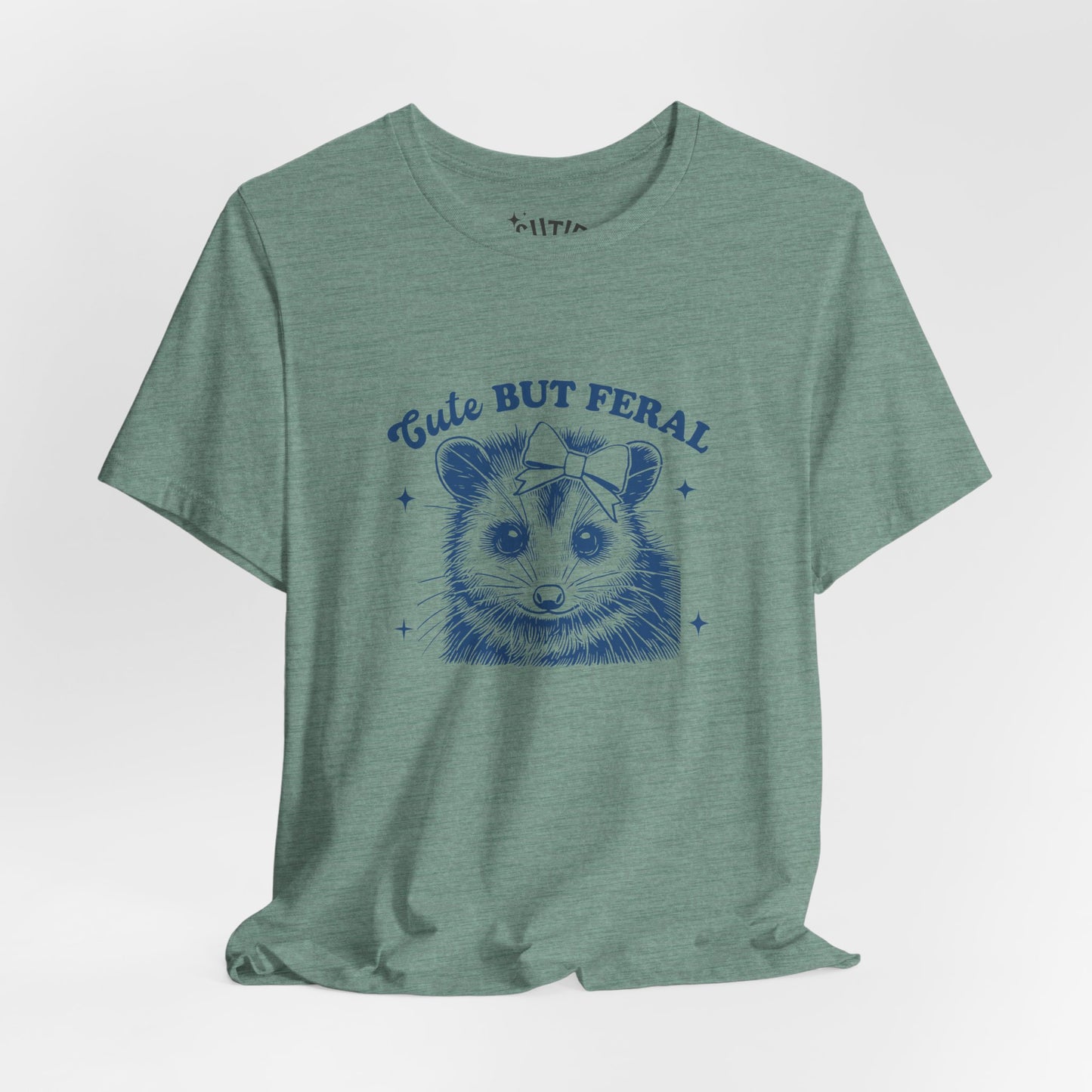 Cute But Feral Tee - Retro Possum