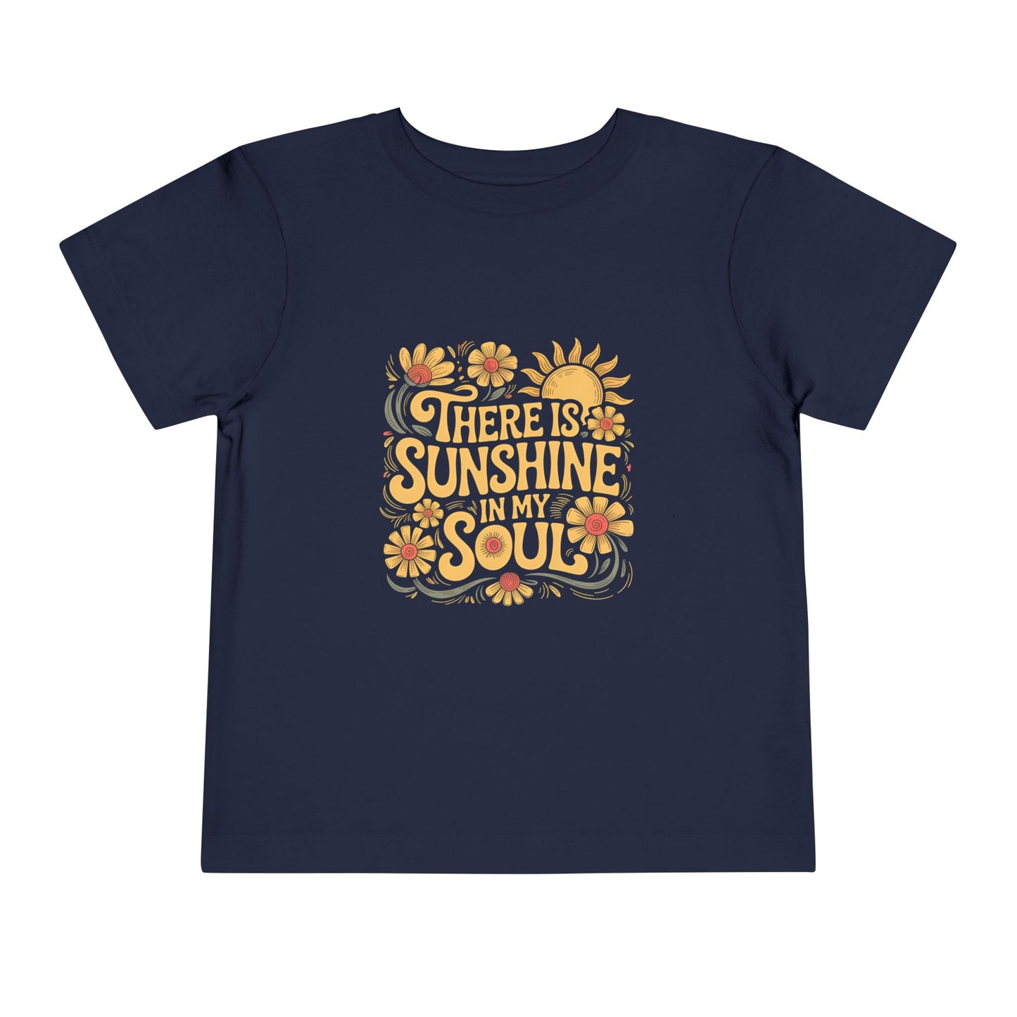Sunshine in my Soul Retro Toddler Tee, Cute Toddler Shirt, Summer Outfit, Gift for Kids, Flower Graphic Tee, Birthday Gift for Toddlers