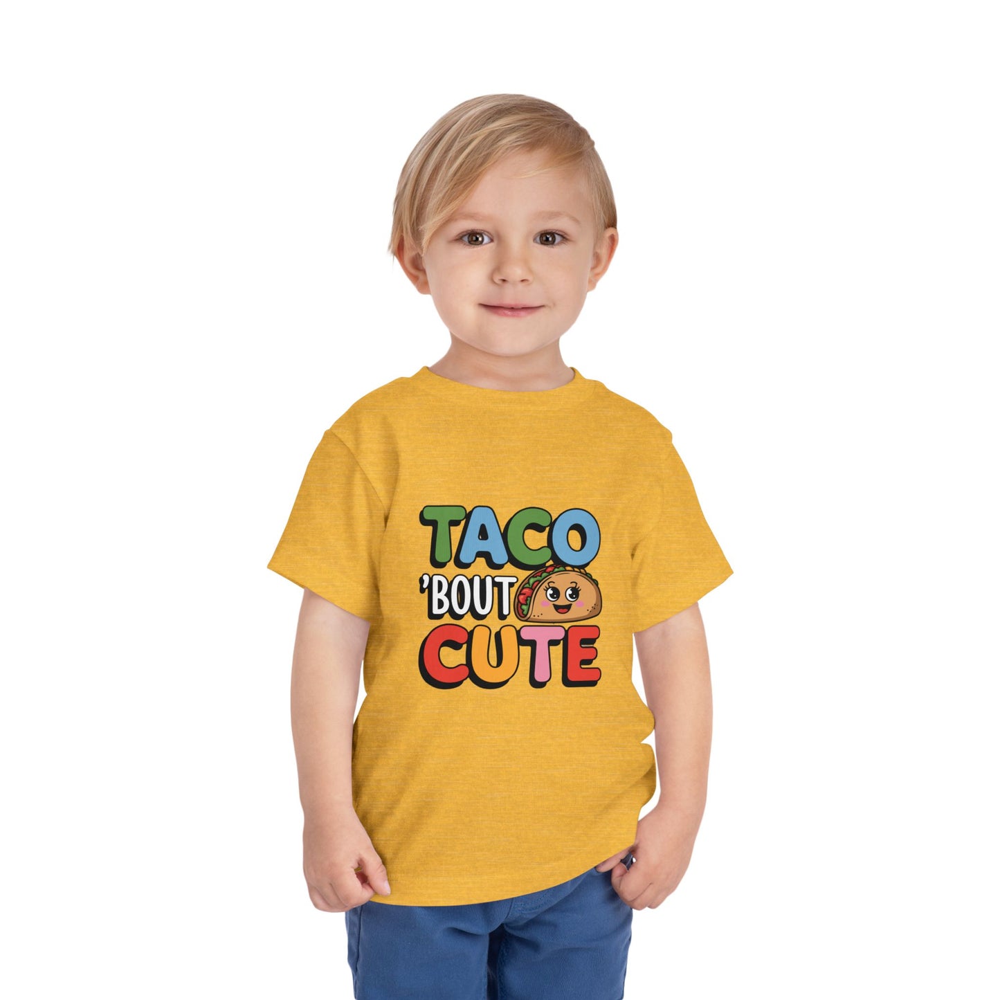 Taco 'Bout Cute Toddler Tee - Kawaii Taco Graphic