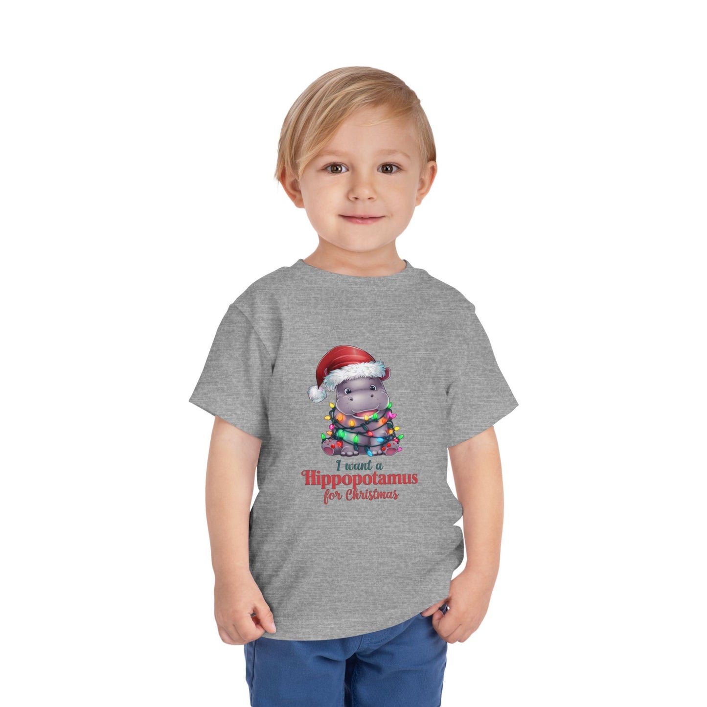Hippo Christmas Toddler T-Shirt