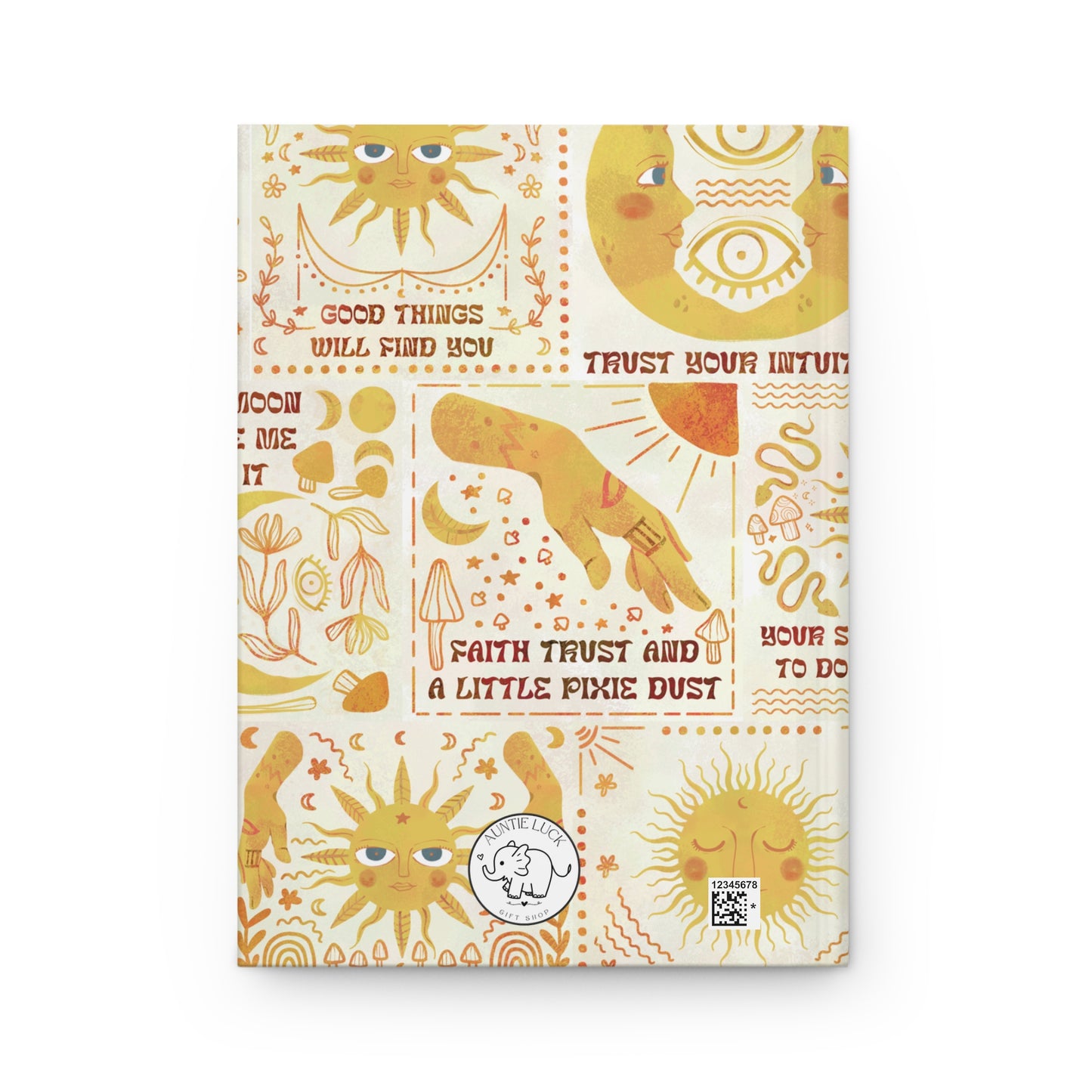 Nurture Your Soul Hardcover Journal — Sun & Moon Intuitive Gratitude Notebook