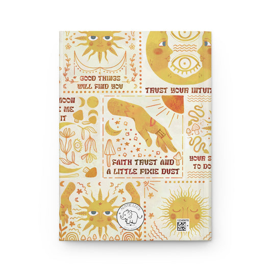 Nurture Your Soul Hardcover Journal — Sun & Moon Intuitive Gratitude Notebook