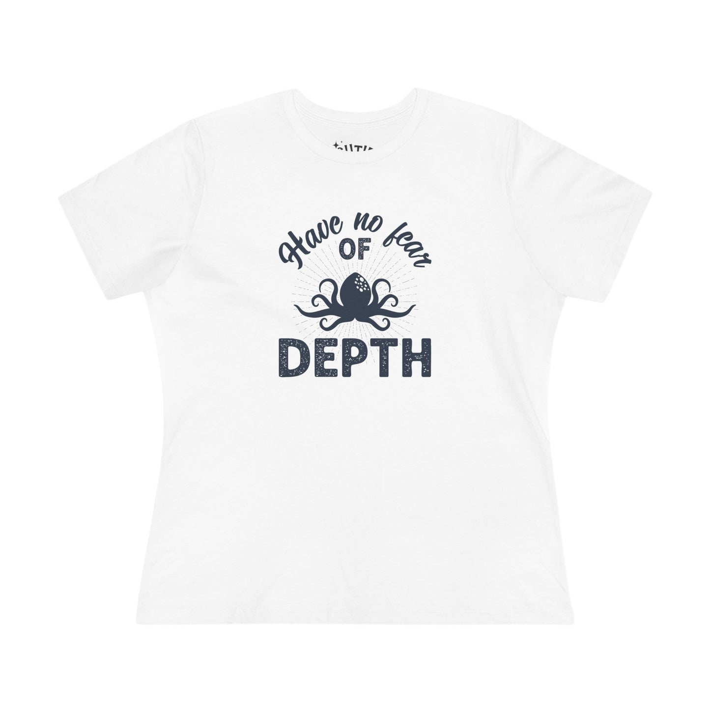 Octopus Women's Cotton Tee, Motivational Graphic T-Shirt for Brave, Strong Women