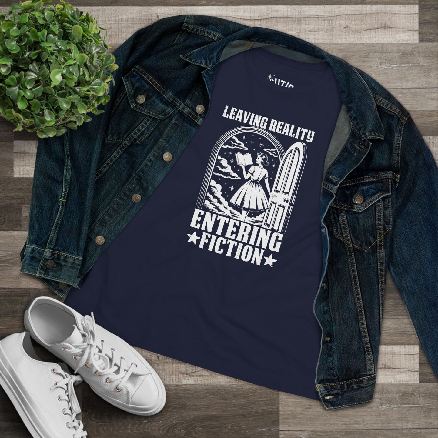 Fictional Escape Cotton Tee, Unisex Graphic T-Shirt, Fantasy Lover's Tee, Gift for Book Lovers, Casual Wear, Literary Apparel