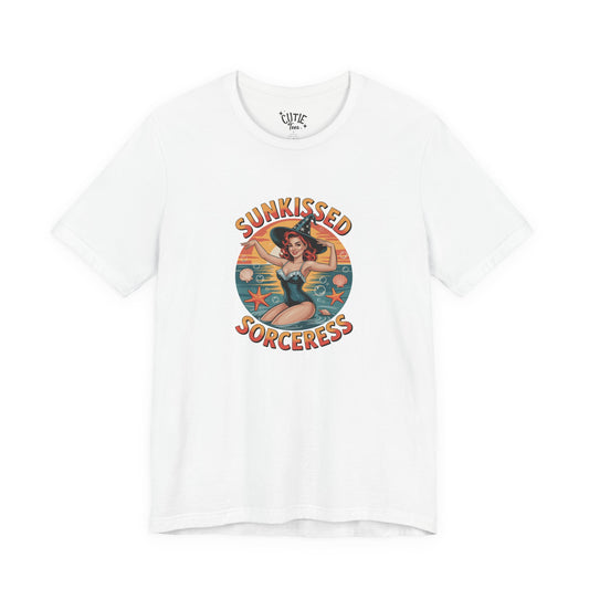 Sunkissed Sorceress Tee, Sun-Inspired T-Shirt, Witchy Apparel, Summer Fashion, Vintage Style Top, Gifts for Her