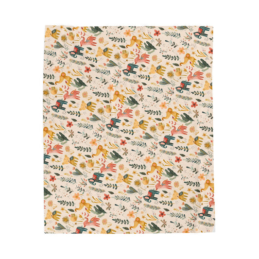 Boho Baby Animals Baby Blanket