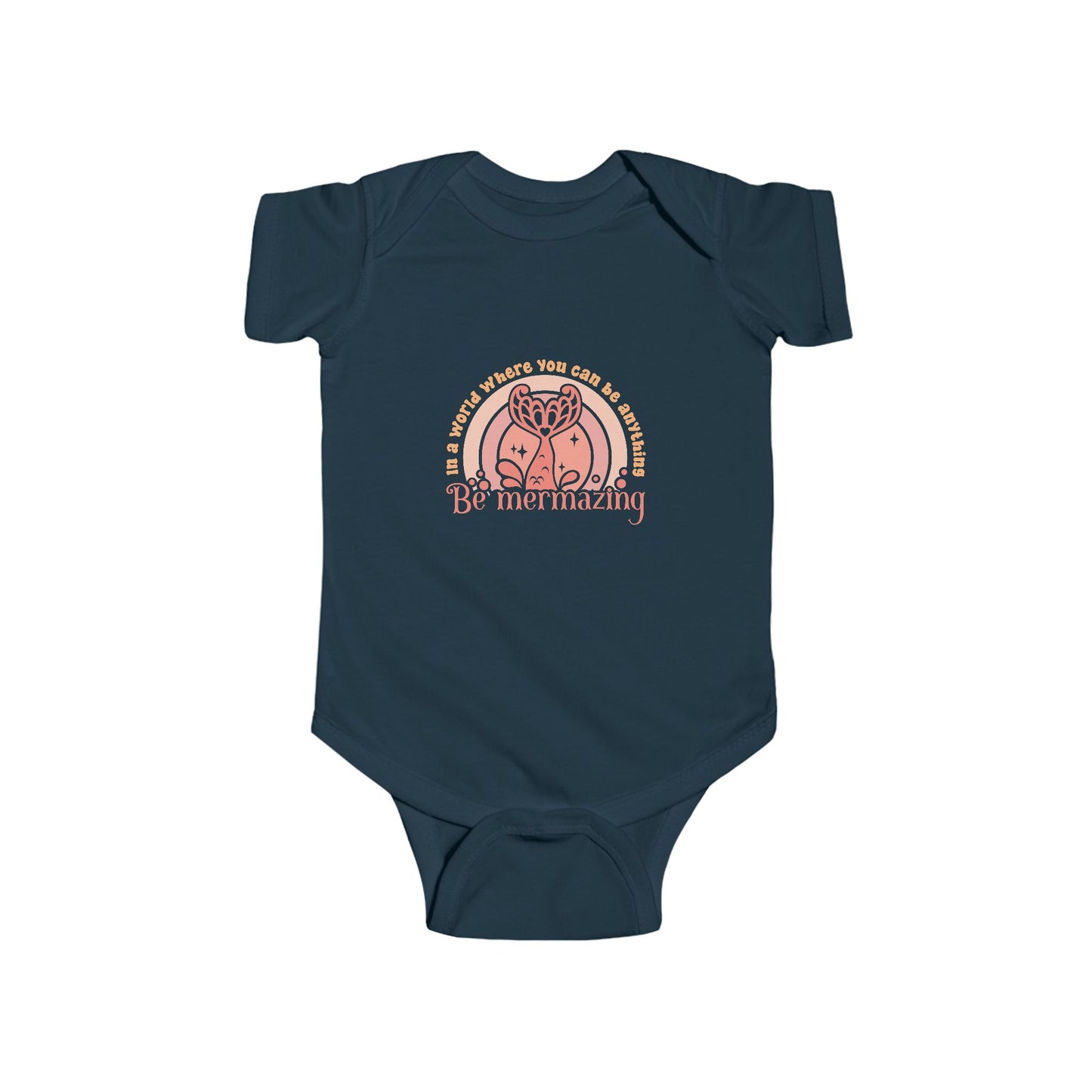 Mermaid Themed Cute Inspirational Infant Bodysuit - 'Be Mermazing' Design, Baby Shower Gift, Newborn Outfit, Toddler Clothes, Cute Baby Wear