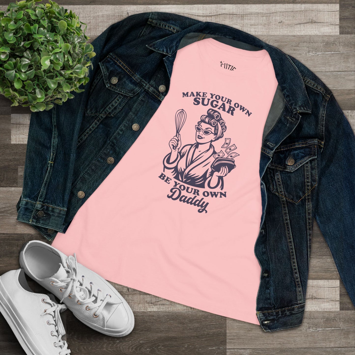 Retro Woman Sugar Daddy Tee - Strong Women Graphic Tee