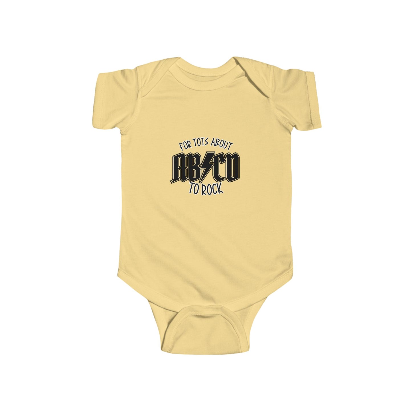 AB/CD Baby Onesie - For Tots about to Rock