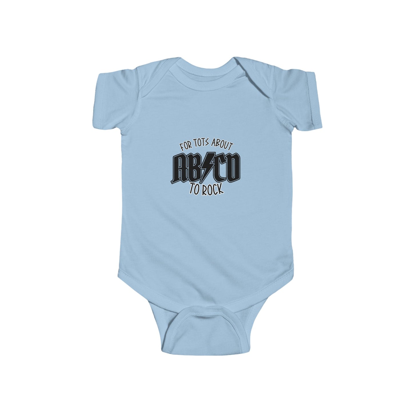 AB/CD Baby Onesie - For Tots about to Rock