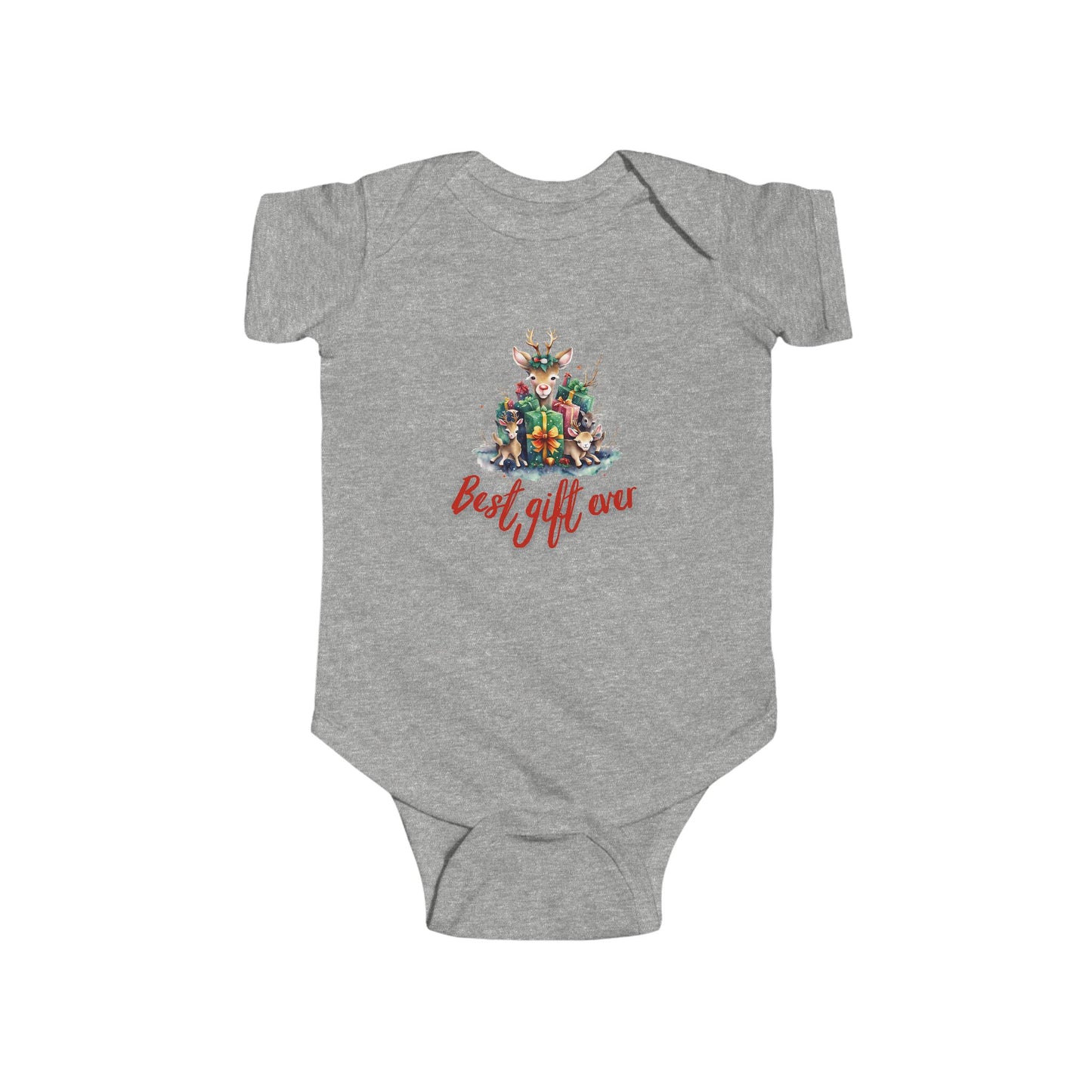 Best Gift Ever Baby Onesie, Reindeer Christmas Gift Infant Bodysuit |  Newborn Holiday Outfit, Cute Baby Shower Gift, First Christmas Apparel