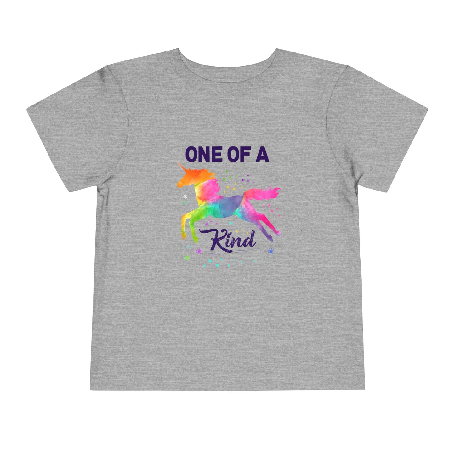 Unicorn Toddler Tee, One of a Kind, Cute Kids Shirt, Birthday Gift, Playwear, Rainbow Apparel