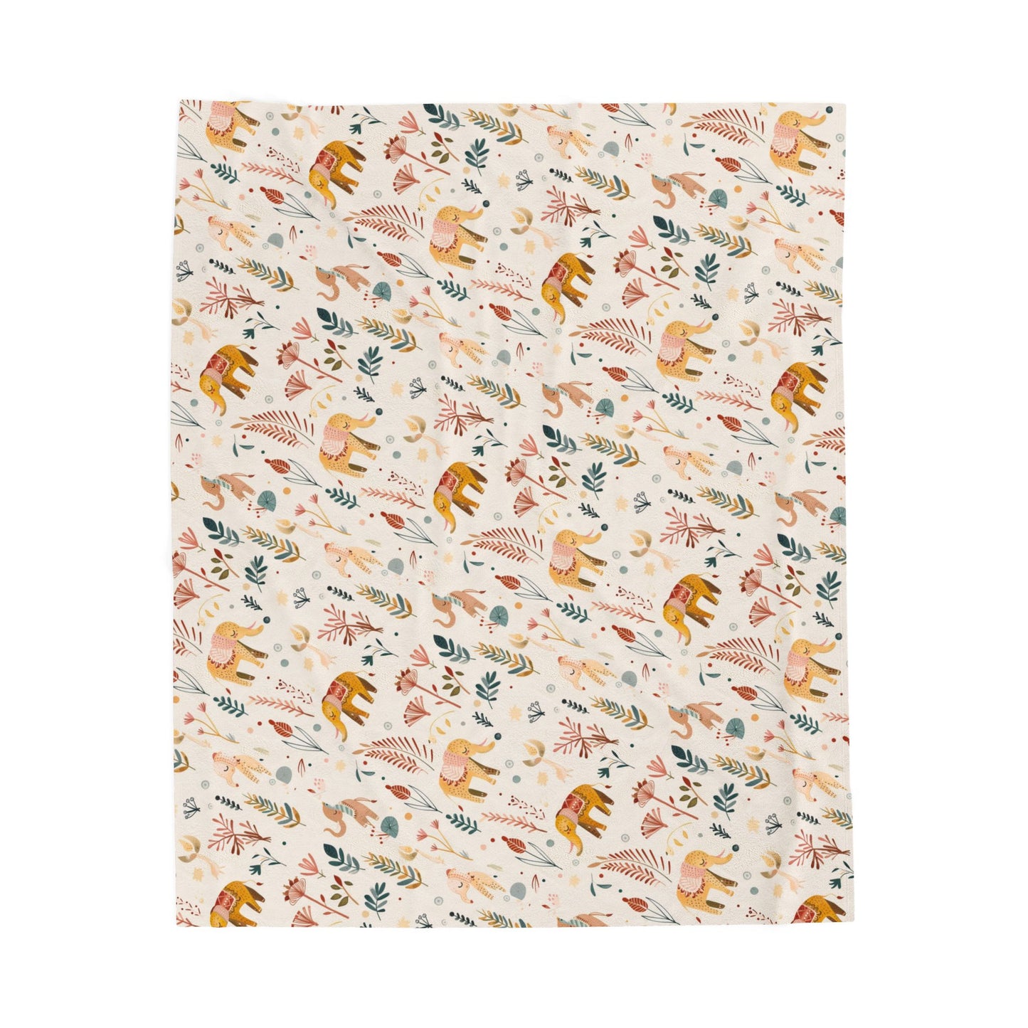 Boho Elephant Baby Blanket