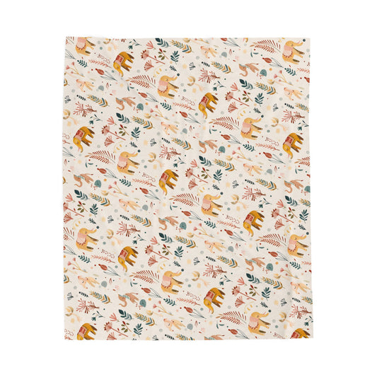 Boho Elephant Baby Blanket