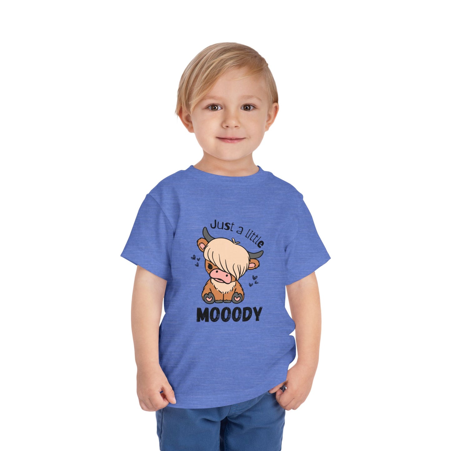 Emo Cow Toddler Tee - "Just a Little Mooody"