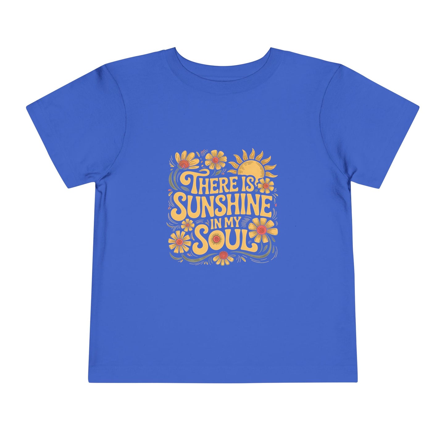 Sunshine in my Soul Retro Toddler Tee, Cute Toddler Shirt, Summer Outfit, Gift for Kids, Flower Graphic Tee, Birthday Gift for Toddlers
