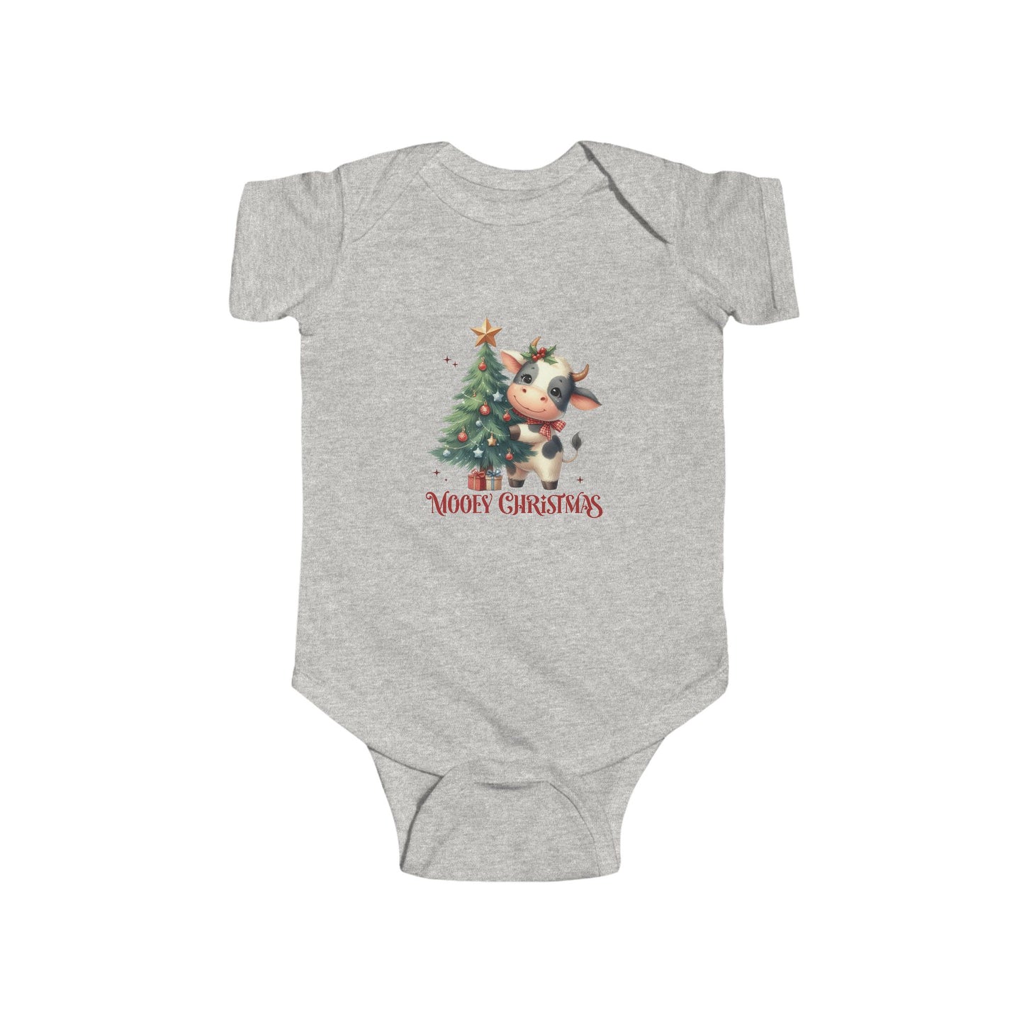 Cow 'Mooey Christmas' Baby Onesie