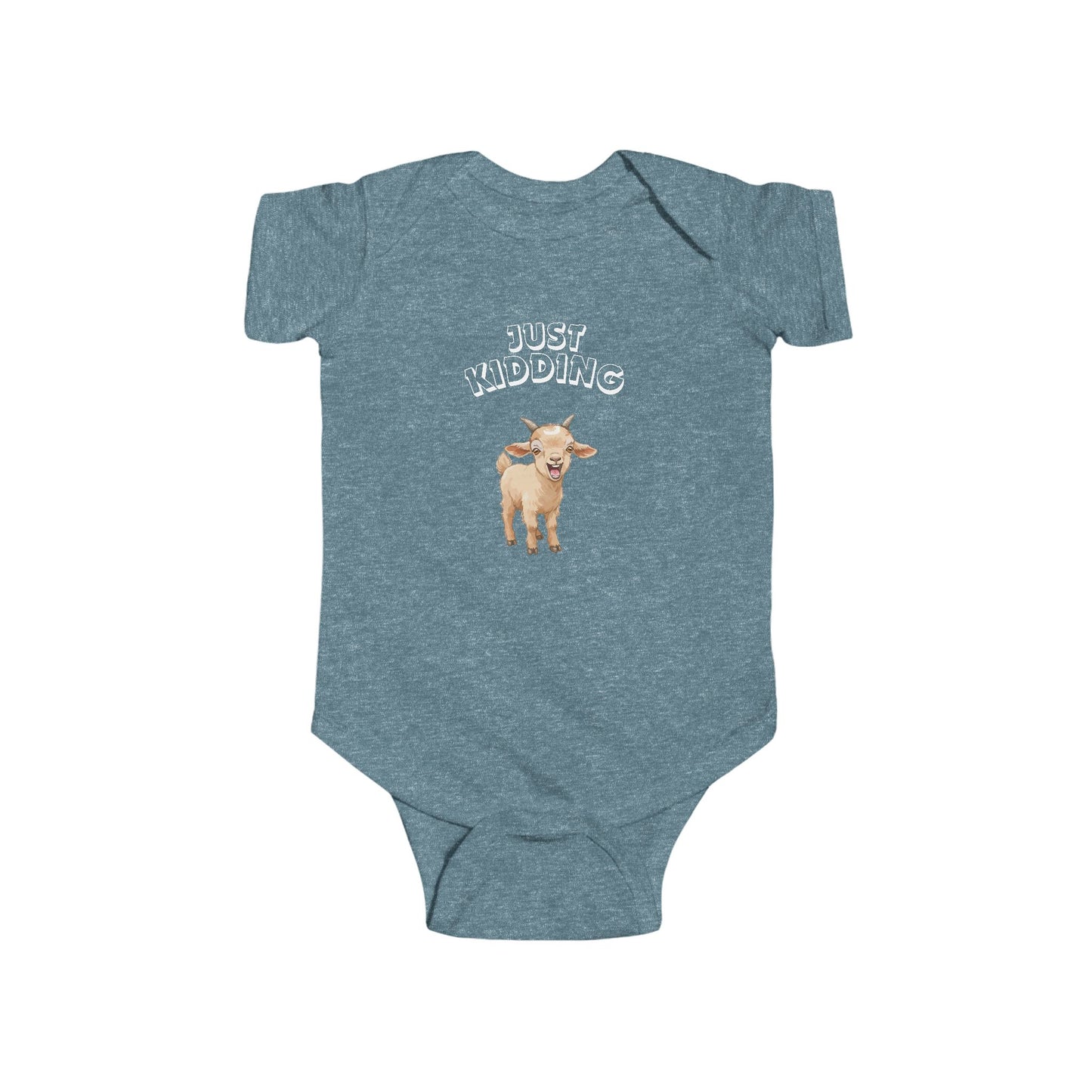 Just Kidding Baby Goat Infant Bodysuit - Onesie, 25% to Goatlandia Farm Sanctuary