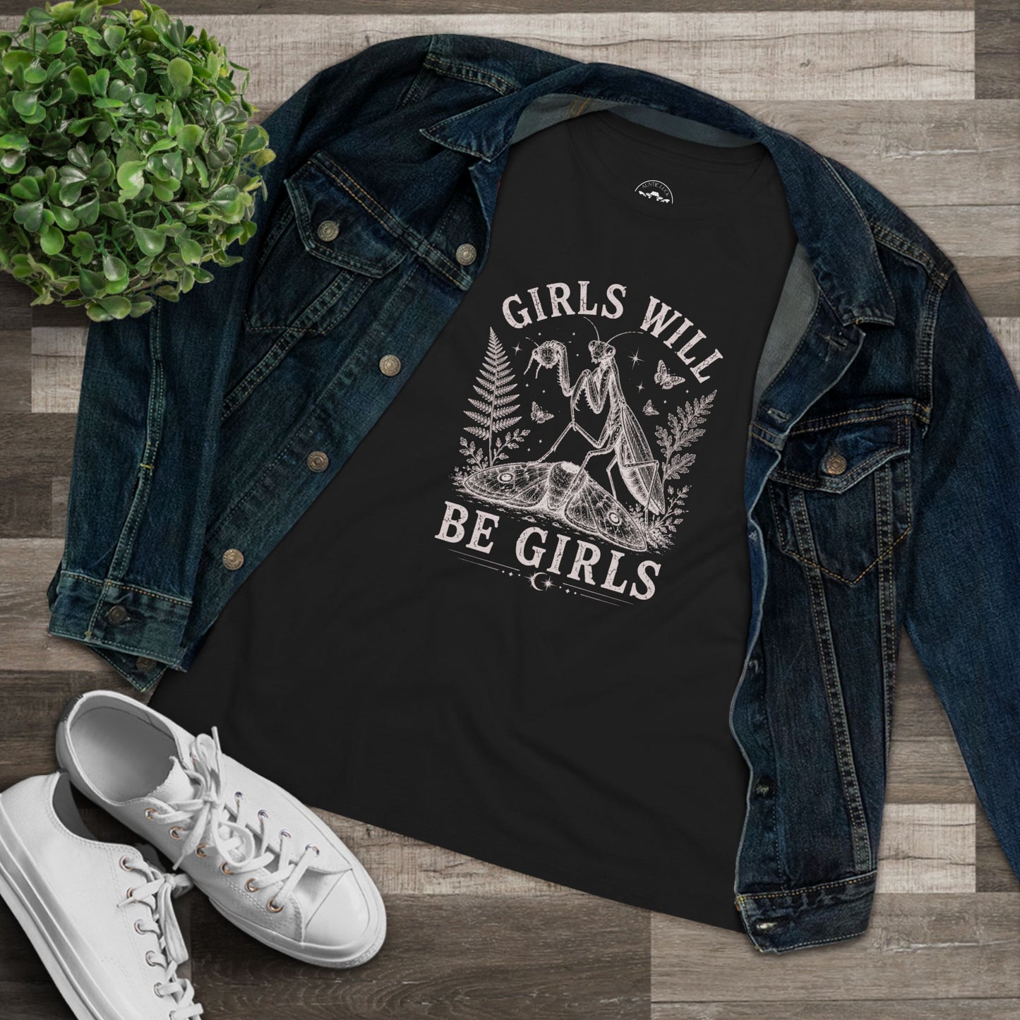 Girls Will Be Girls Praying Mantis Cotton Tee