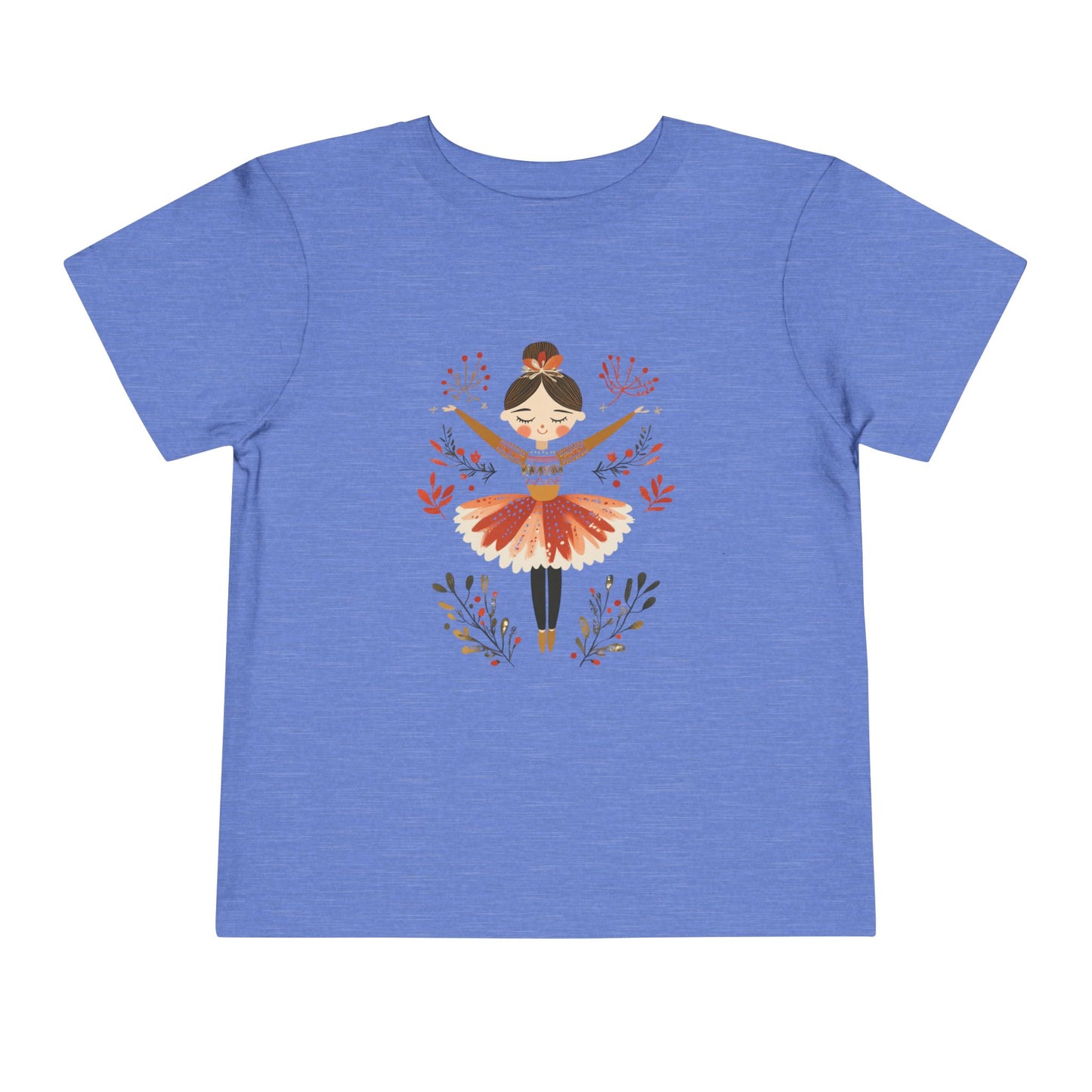 Nutcracker Ballet Cute Ballerina Toddler Tee, Scandanvian-Style Christmas, Toddler Ballet Shirt, Dance Gift for Girls, Birthday Outfit, Playtime Fashion, Summer Essentials