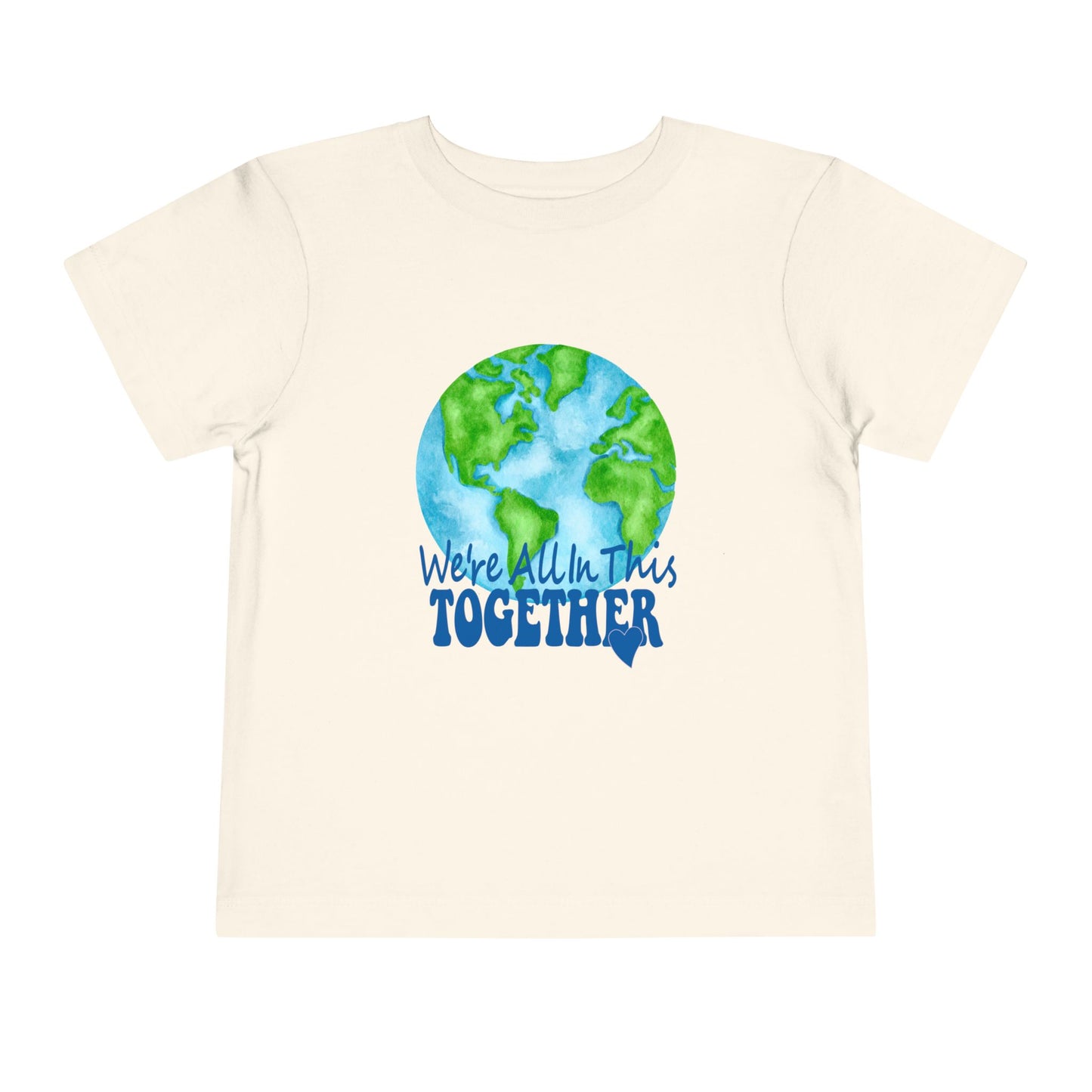 Earth-Themed Toddler Tee - "We're All in This Together" Short Sleeve Shirt, Kids' Eco-Friendly Apparel, Gifts, Earth Day, Playtime Wear